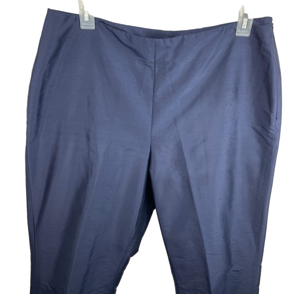 Lauren Ralph Lauren | Navy Blue Silk Dress Pants - Picture 2 of 6